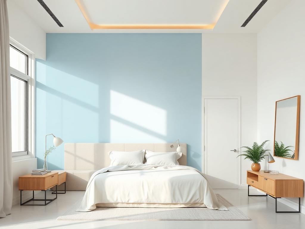 Freshly painted villa bedroom in Dubai